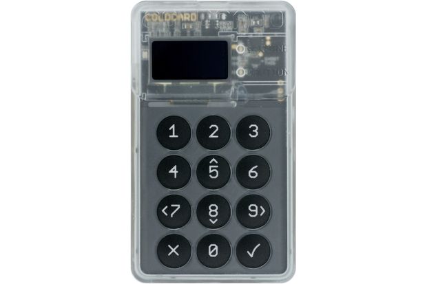 A hardware wallet signing device