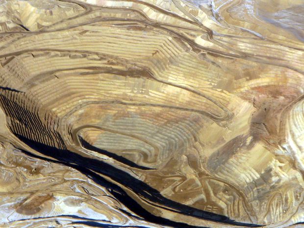 Environmental impact of gold mining.